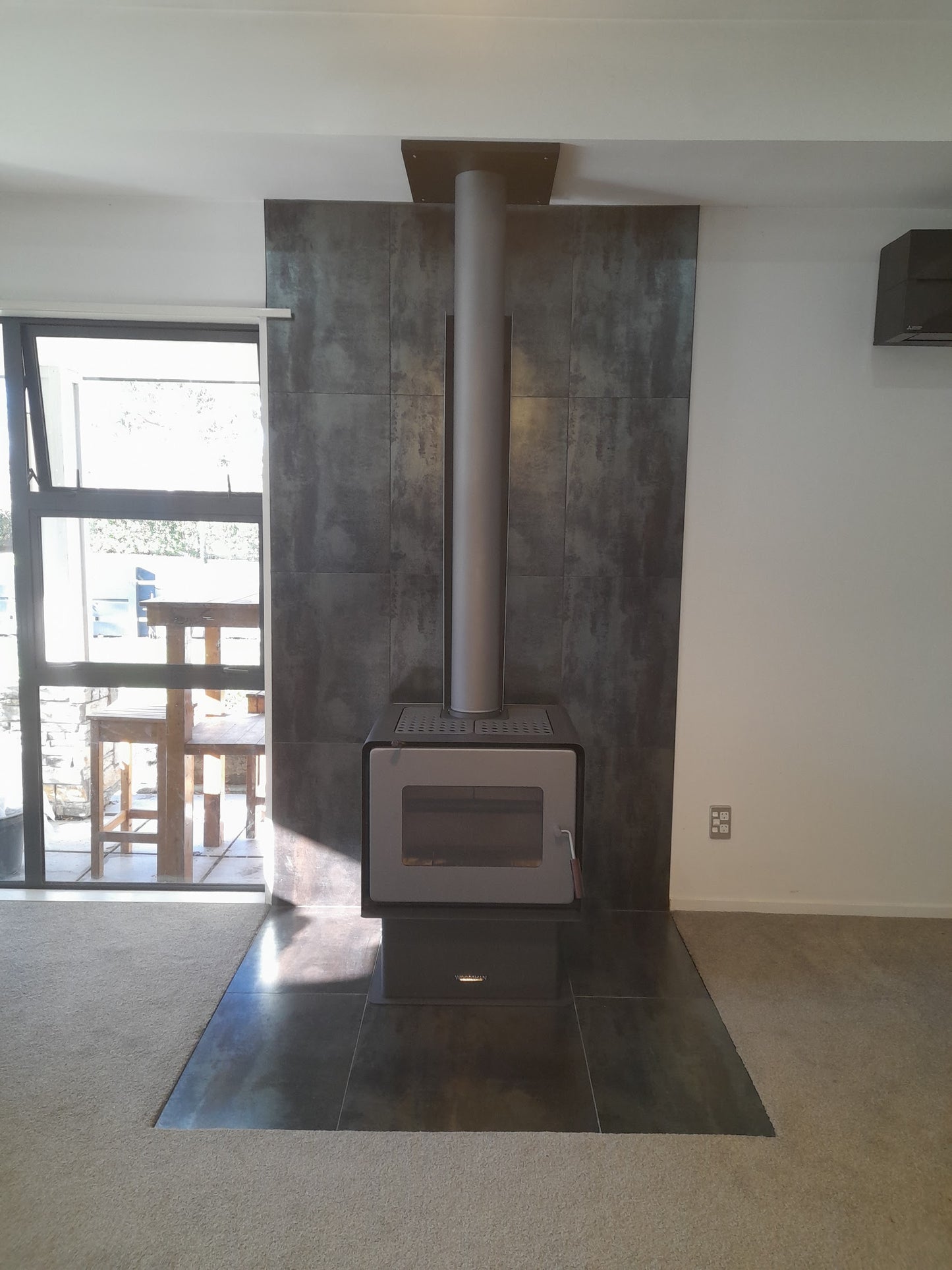 Woodsman Flare with Pedestal Base Wood Burner & 4.2m HeatSaver Flue