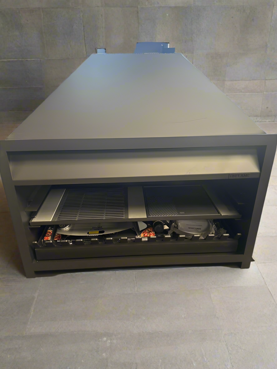 Onflame 1400 Outdoor Insert Wood Burning Open Fireplace & 1.5m Flue