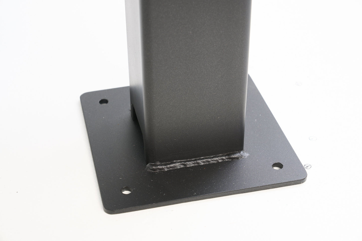 Little Cracker Woody heater base with attachment holes and welded steel construction.