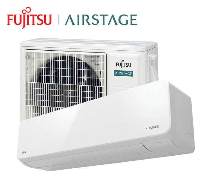 FUJITSU ASTH24KNTA 8KW Air Conditioner and Heat Pump with AIRSTAGE branding.