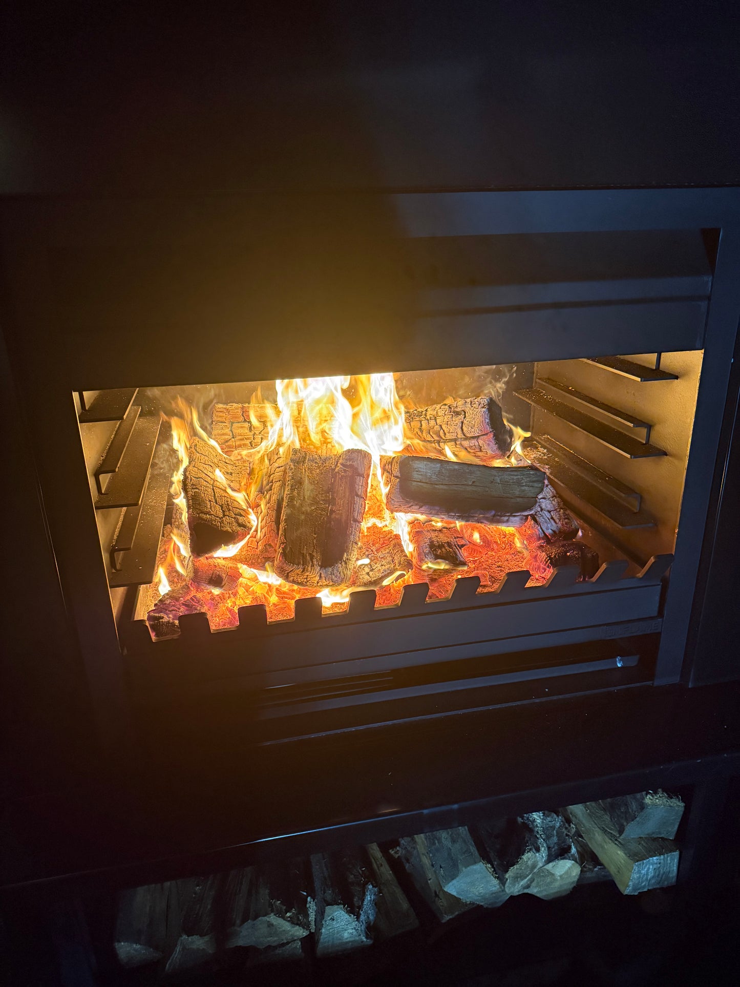 Onflame 900 - Freestanding in Corten Steel Cabinet Outdoor Open Fire & 1.5m Flue