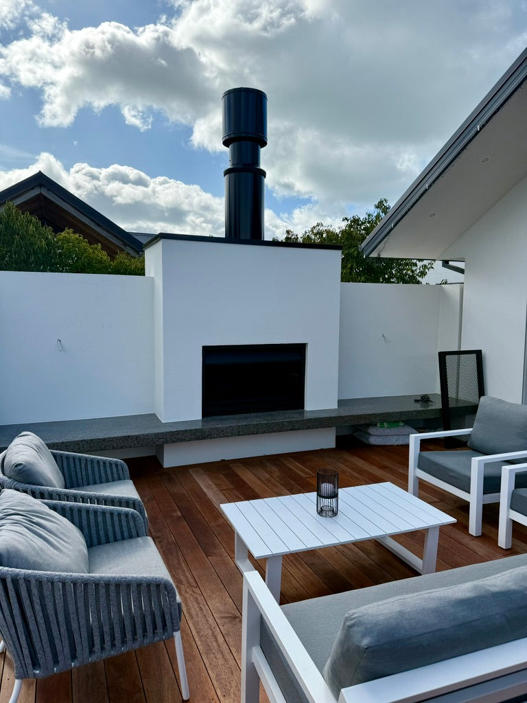 Onflame 900 Outside Insert Fireplace & 1.5m Flue