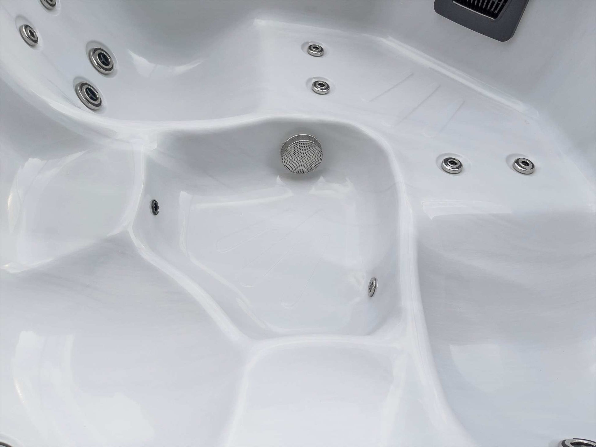 Sensation Bliss 2 Spa Pool interior with hydrotherapy jets and sleek design.