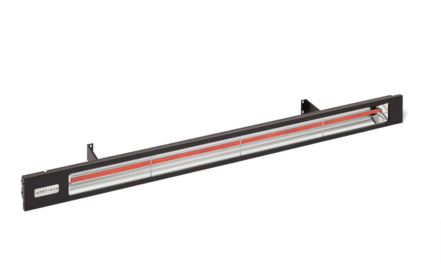 Infratech SL24 2.4kW Heater in matte black finish, slimline design.