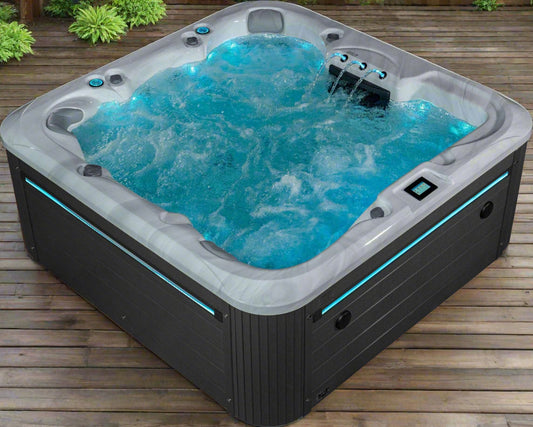 Sensation Retreat Spa Pool with hydrotherapy jets and LED lights.