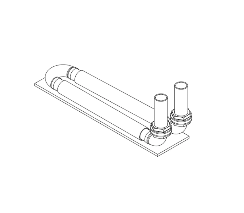 Woodsman pedestal fire with wetback, Heatsaver flue system diagram.