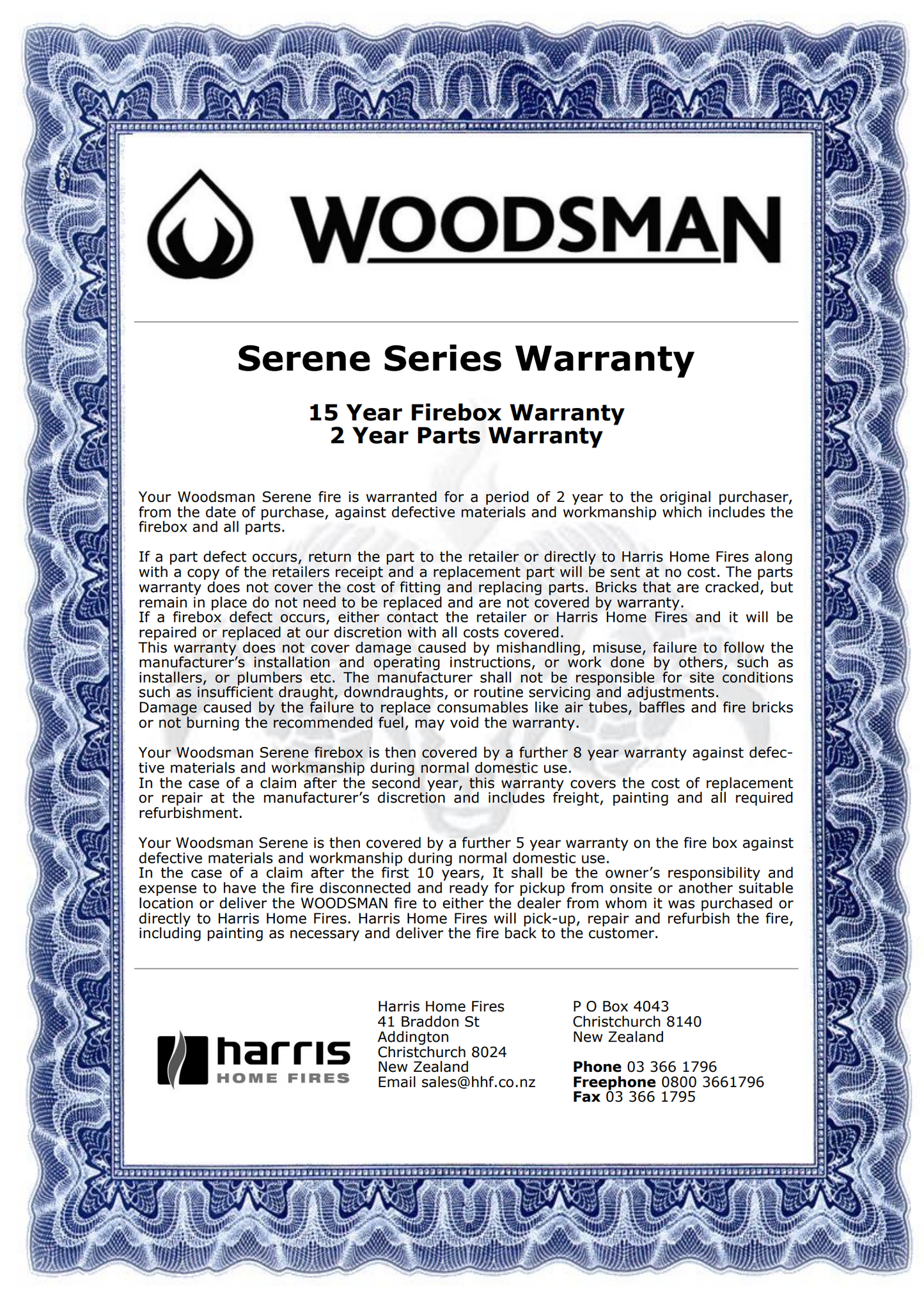 Woodsman Serene ULEB Wood Box Base Burner (Fire Only) | Yourstore