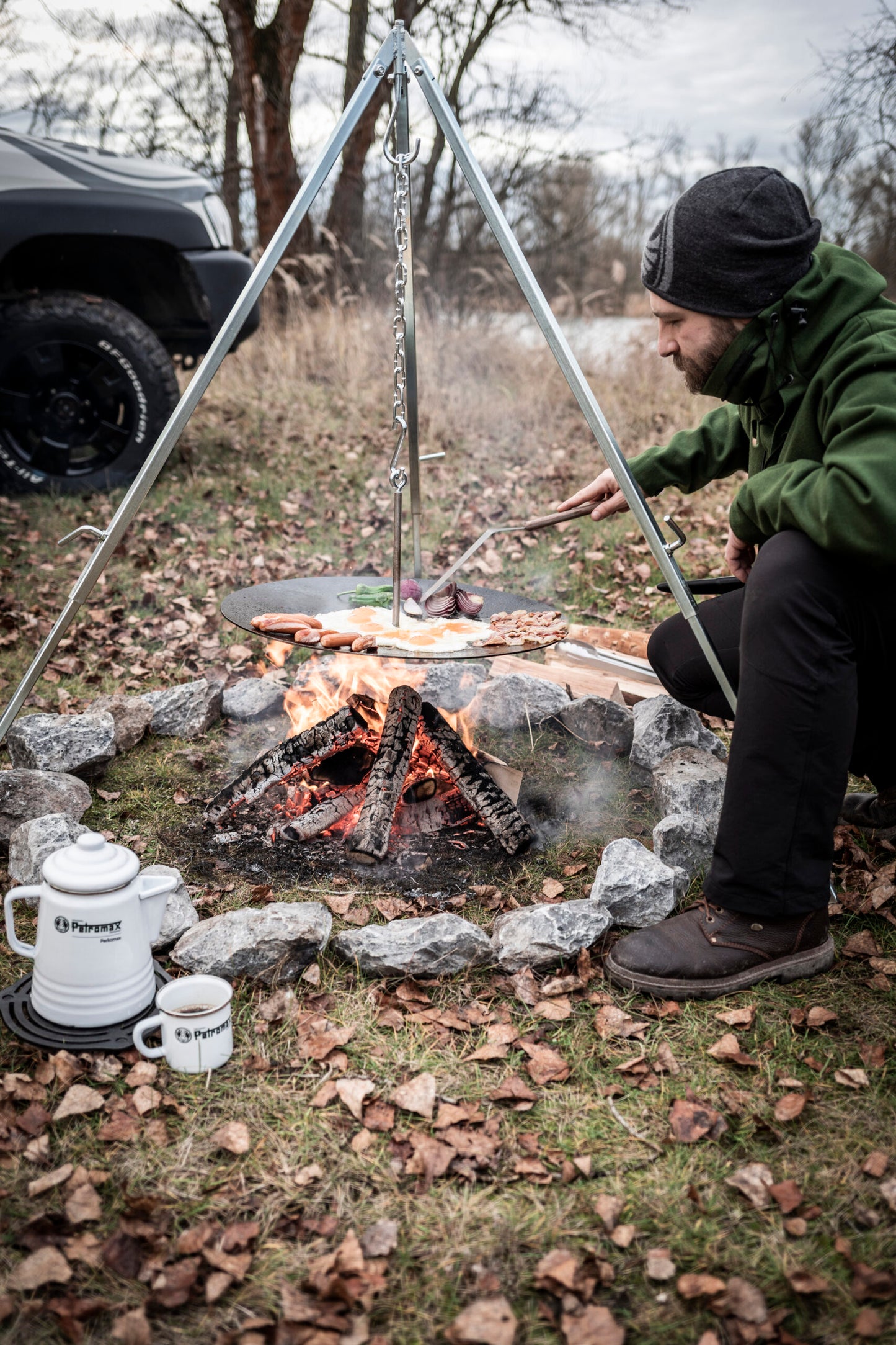 Petromax Hanging Fire Bowl for Cooking Tripod