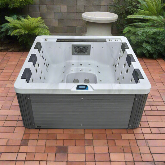 Luxurious Sensation Party Spa with seating and LED lights for relaxation.