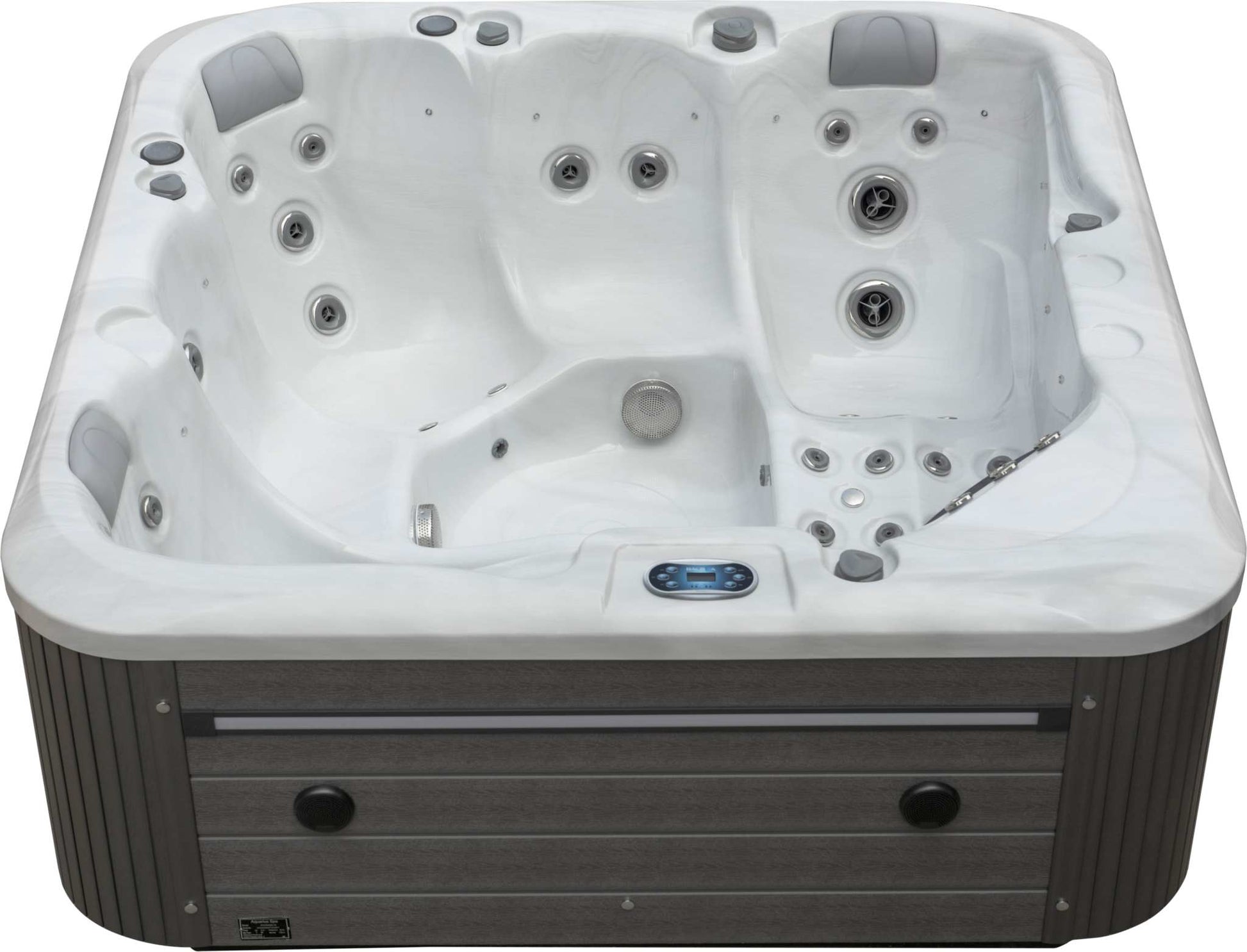 Sensation Retreat Spa Pool with jets and seating for five in a sleek, modern design.