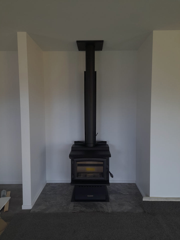 Woodsman Tasman MKII Low Emission Fire with 4.2m HeatSaver Flue | NZ Made - Clean Air Approved