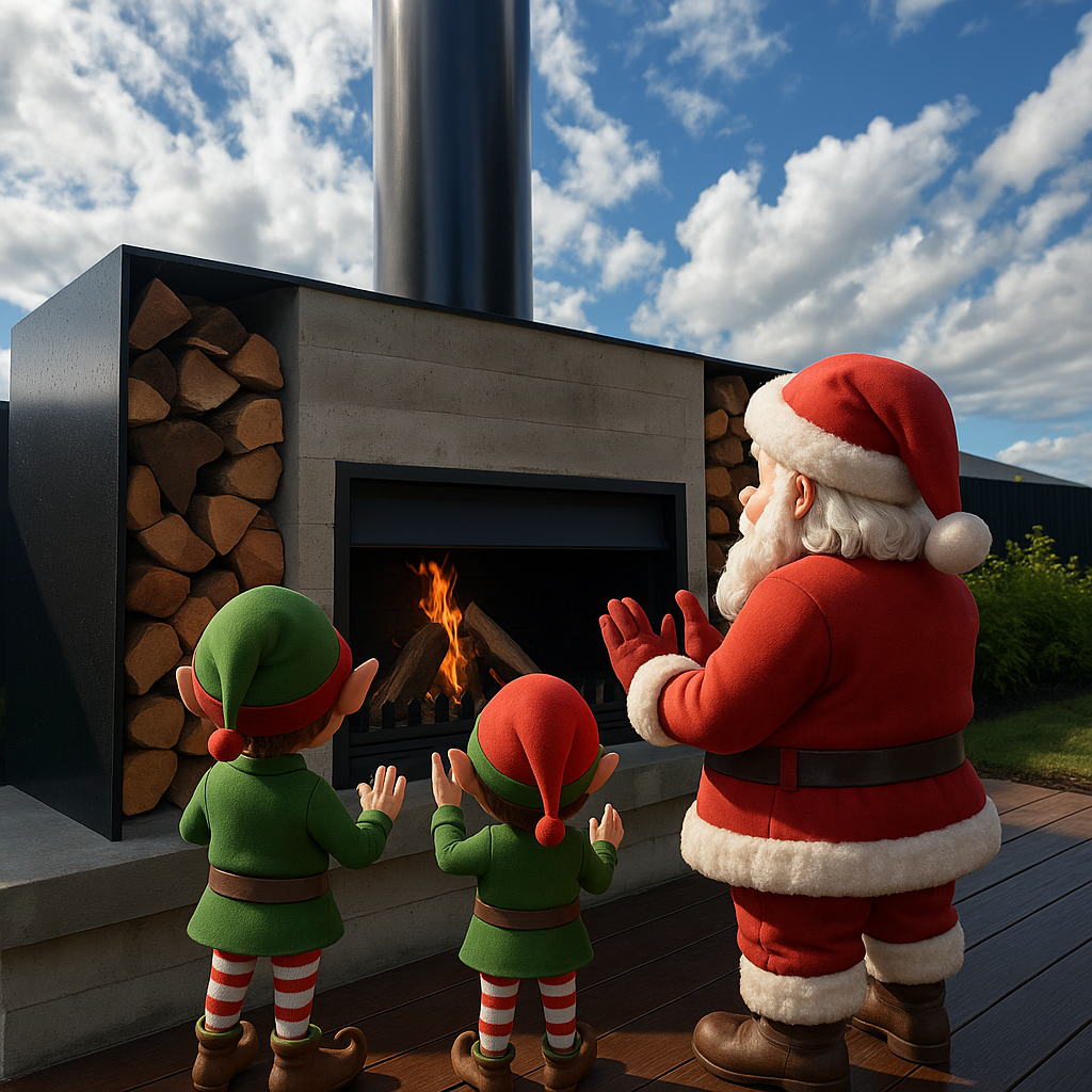 Onflame 1200 Insert BBQ Fireplace + 1.5m Flue System