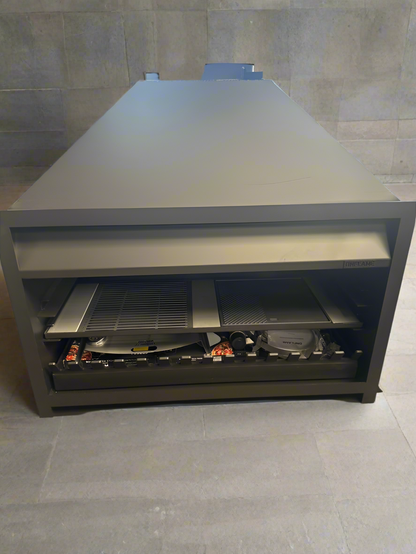 Onflame 1400 Outdoor Insert Wood Burning Open Fireplace & 1.5m Flue