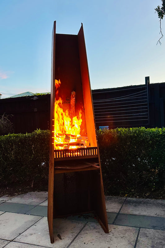 Woodsman Obelisk Outside Fireplace BBQ