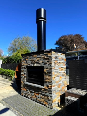 Onflame 1200 Insert Open Fireplace + 1.5m Flue