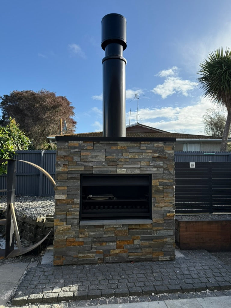 Onflame 1200 Insert Open Fireplace + 1.5m Flue