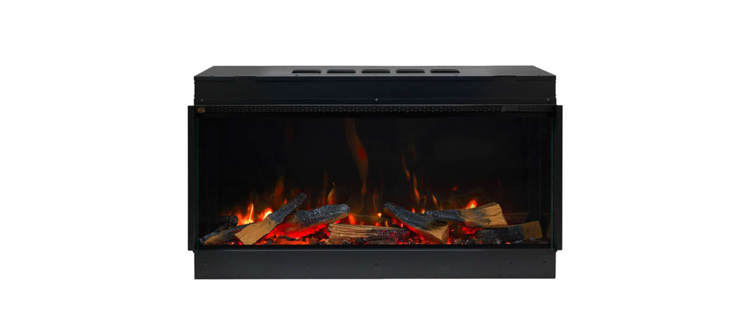 RINNAI ES 1000 Electric Fire with realistic flame effect and customisable lighting options.