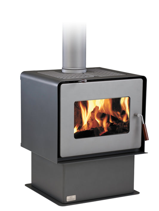 Woodsman Flare (Pedestal base) Fire and 4.2m Heatsaver Flue System