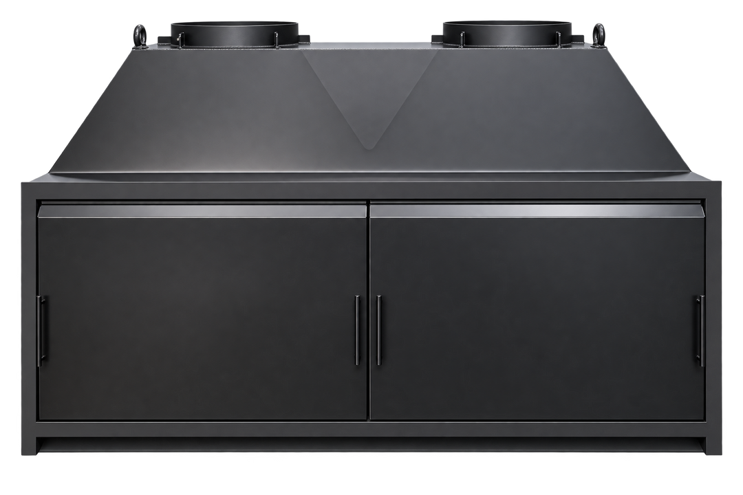 Onflame 1800 Insert Open Fireplace + 1.5m Twin Flue