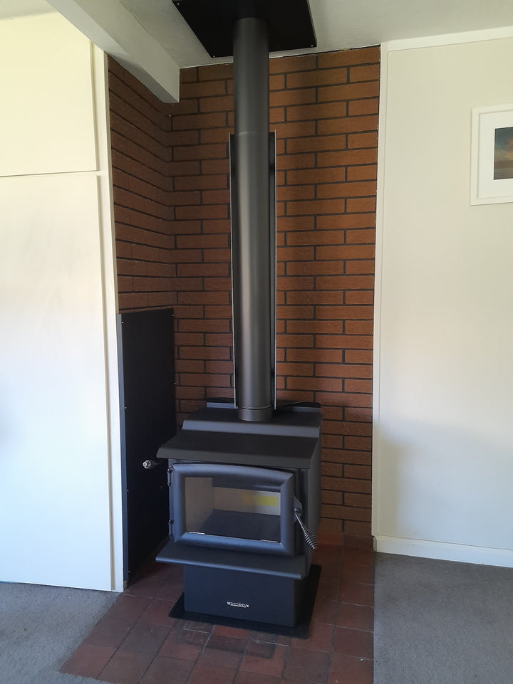 Woodsman Tasman MKII Low Emission Fire with 4.2m HeatSaver Flue | NZ Made - Clean Air Approved