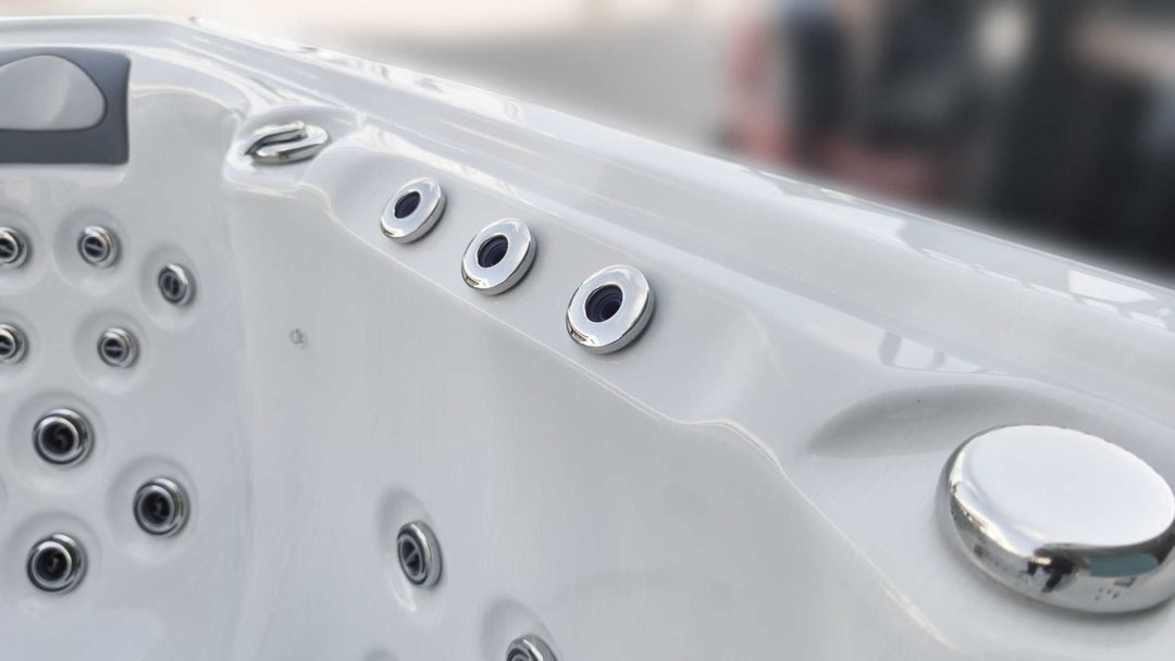 Sensation Euphoria 5.9m Pro Swim Spa interior with hydrotherapy jets for relaxation and fitness.