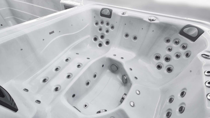 Sensation Euphoria 5.9m Pro Swim Spa interior with multiple hydrotherapy jets.