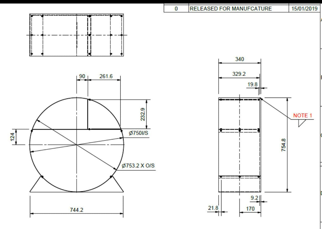 Woodsman Wood Storage Bin technical drawing with dimensions.