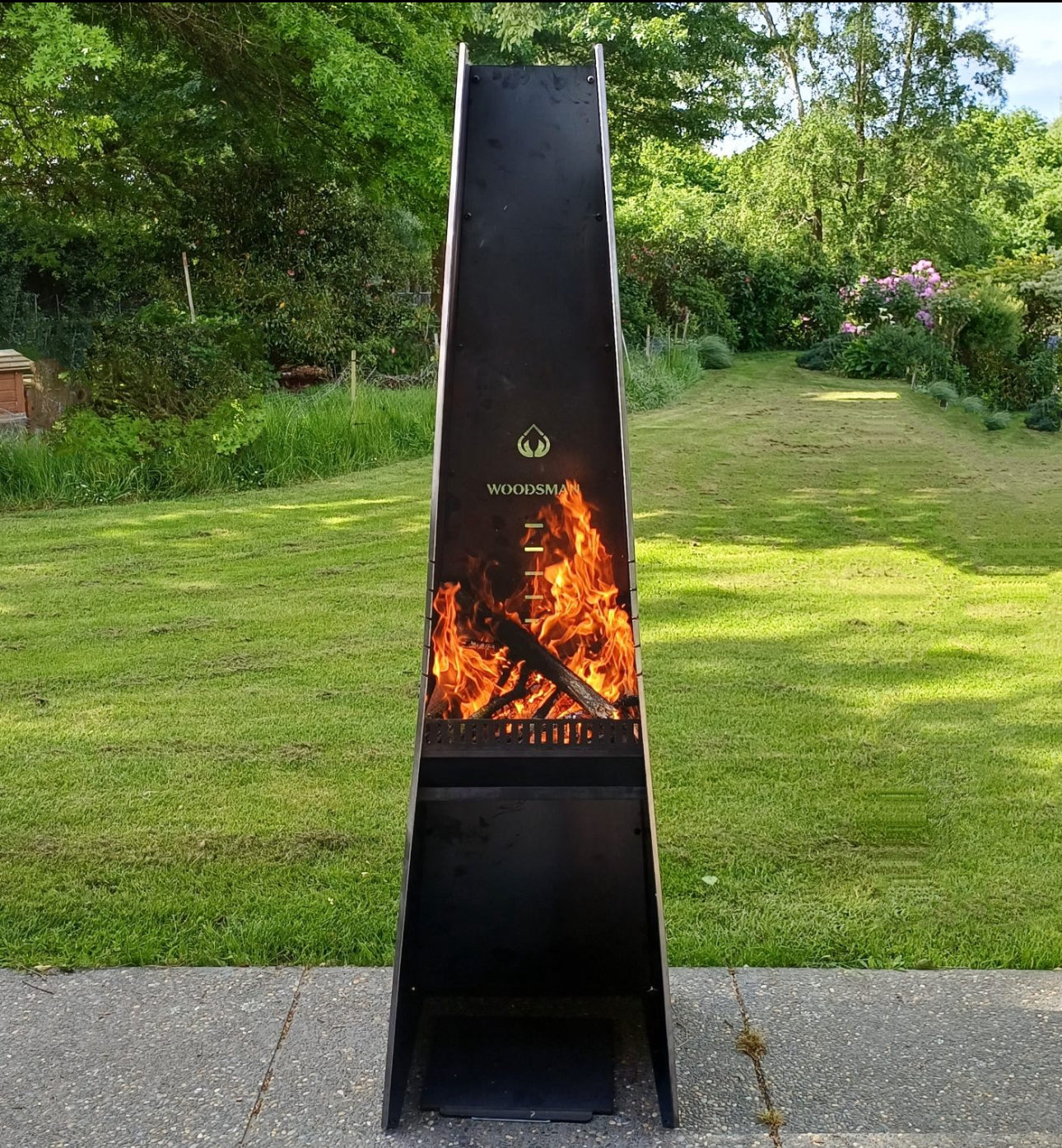 Woodsman Obelisk Outdoor fire and BBQ