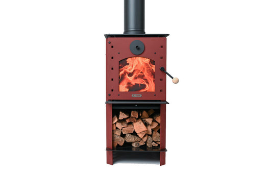 Warmington RED Studio Fire including 3.6m Warmington flue system