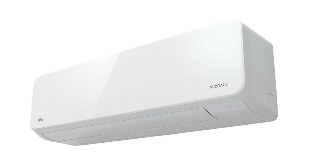 FUJITSU ASTH24KNTA 8KW air conditioner, wall-mounted, energy-efficient, white design.