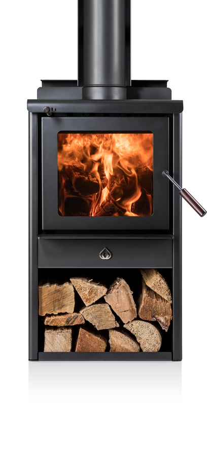 Woodsman Serene ULEB (wood box) including Woodsman Heatsaver 4.2m flue system