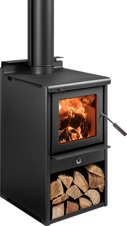 Woodsman Serene ULEB (wood box) including Woodsman Heatsaver 4.2m flue system