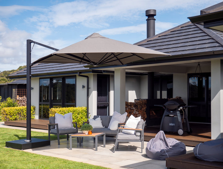 Shadowspec Serenity Cantilever Octagon Umbrella - Surface Plate or In-Ground