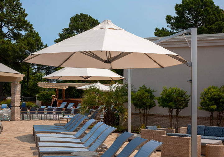 Shadowspec Serenity Cantilever Octagon Umbrella - Surface Plate or In-Ground