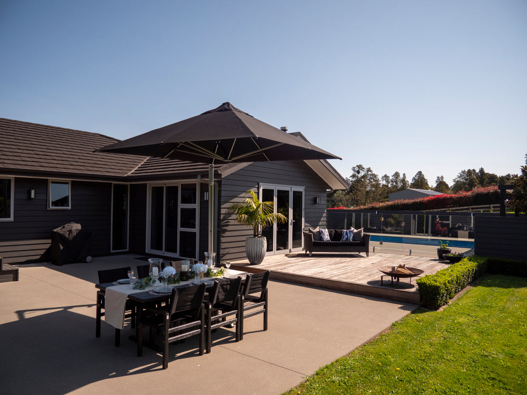 Shadowspec Serenity Cantilever Octagon Umbrella - Surface Plate or In-Ground