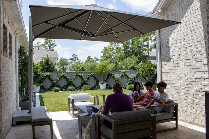 Shadowspec Serenity Cantilever Square Umbrella - Free Standing or Wall Mounted