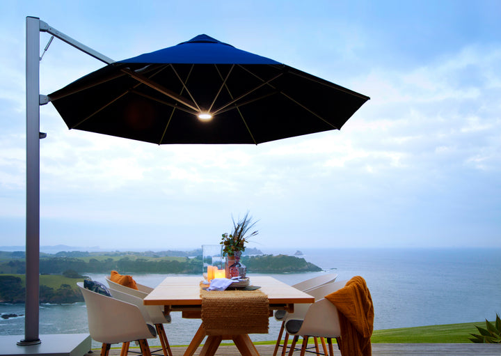 Shadowspec Serenity Cantilever Octagon Umbrella - Surface Plate or In-Ground