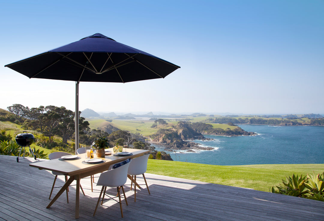 Shadowspec Serenity Cantilever Octagon Umbrella - Surface Plate or In-Ground