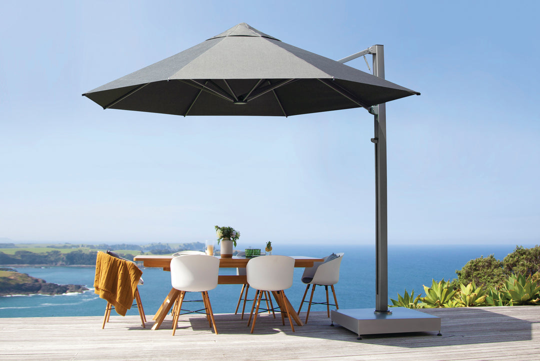 Shadowspec Serenity Cantilever Octagon Umbrella - Surface Plate or In-Ground