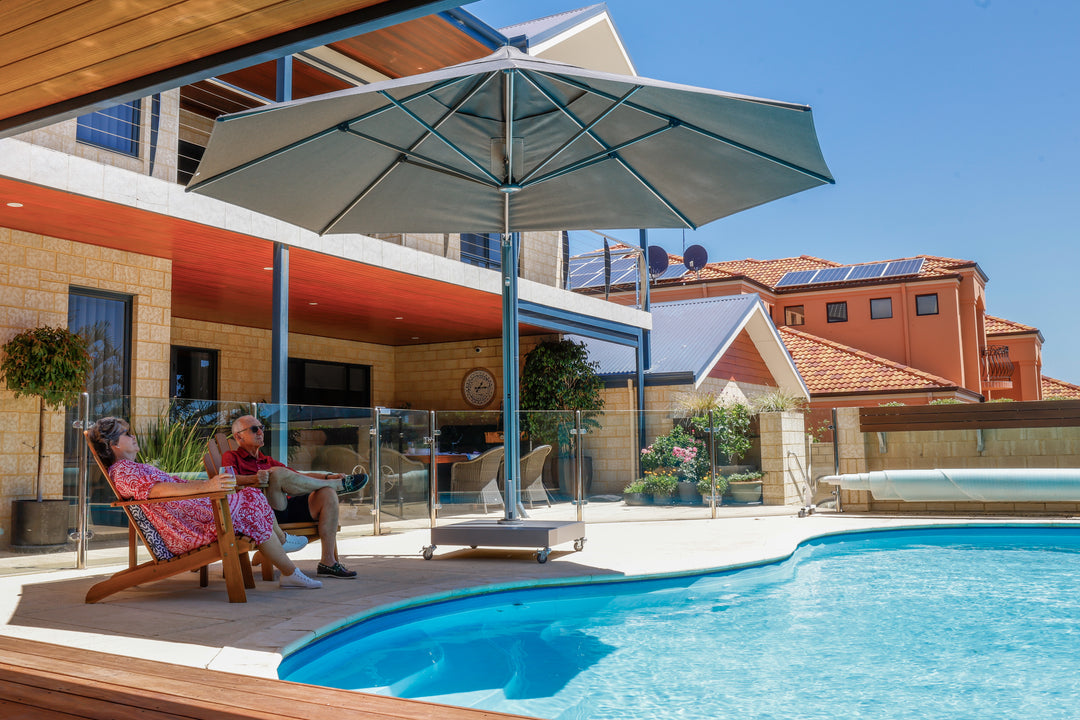 Shadowspec Serenity Cantilever Octagon Umbrella - Surface Plate or In-Ground