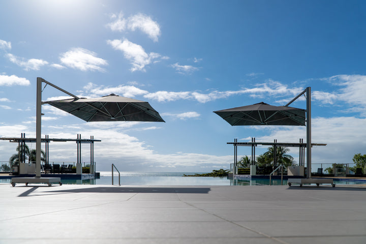 Shadowspec Serenity Cantilever Square Umbrella - Free Standing or Wall Mounted