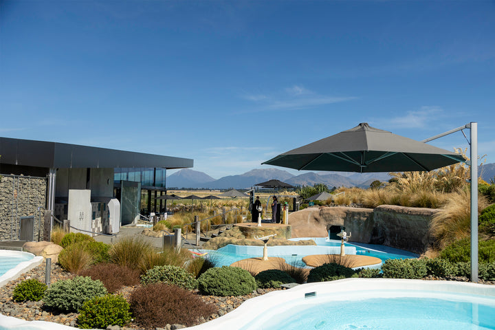 Shadowspec Serenity Cantilever Octagon Umbrella - Surface Plate or In-Ground