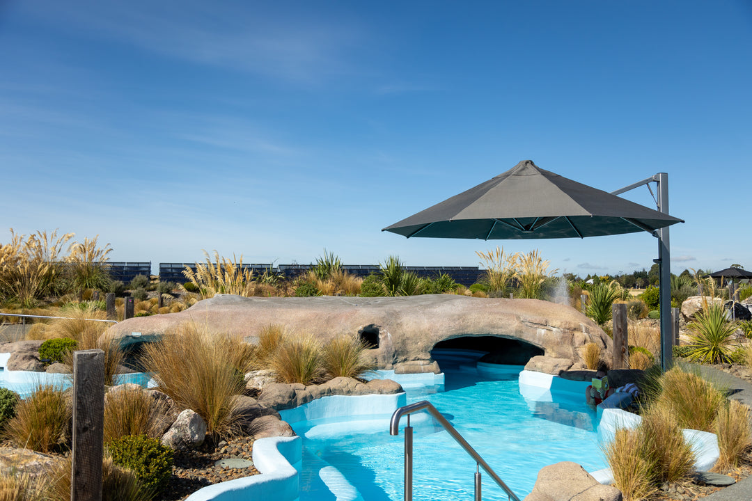 Shadowspec Serenity Cantilever Octagon Umbrella - Surface Plate or In-Ground