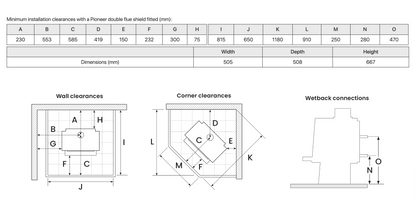 Metro Tiny Rad Incl 4.2m Freestanding Flue Sys