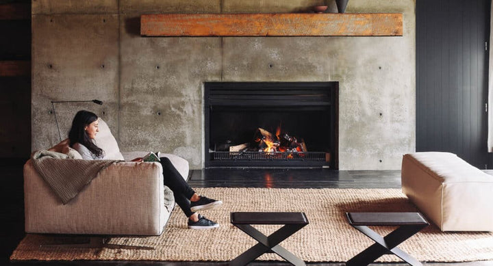 open fireplace