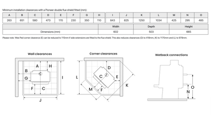 Metro Wee Ped HT and 4.2m Freestanding Flue Sys