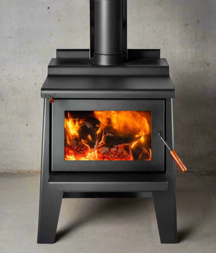 Woodsman Coleridge Leg Base with Heatsaver Flue System - efficient fireplace and heatsaver flue.