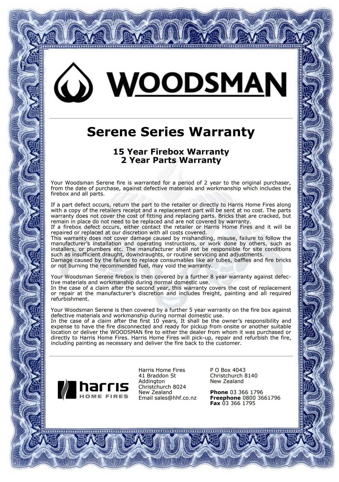 Woodsman Serene ULEB Wood Box Base Burner (Fire Only) | Yourstore