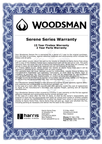 Woodsman Serene ULEB Wood Box Base Burner (Fire Only) | Yourstore