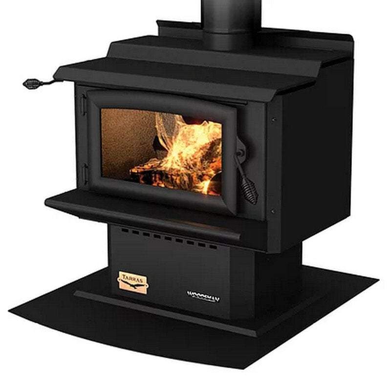 Woodsman Tarras MKIII fireplacewith 4.2m Heatsaver flue system for large homes.